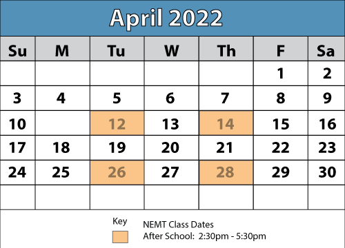 NEMT Northeast Metropolitan Regional Vocational High School Driver's Education on site at in person in Wakefield MA April 2022